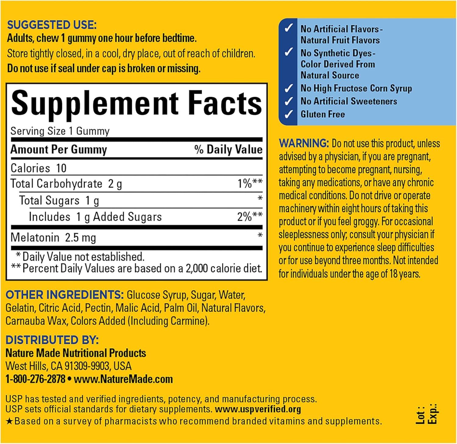 image:imageNature Made Adult amp Kids Melatonin Gummies Combo Pack for Restful Sleep Family Pack Sleep Aids for Adults amp Kids Two Sleep Gummies Bottles