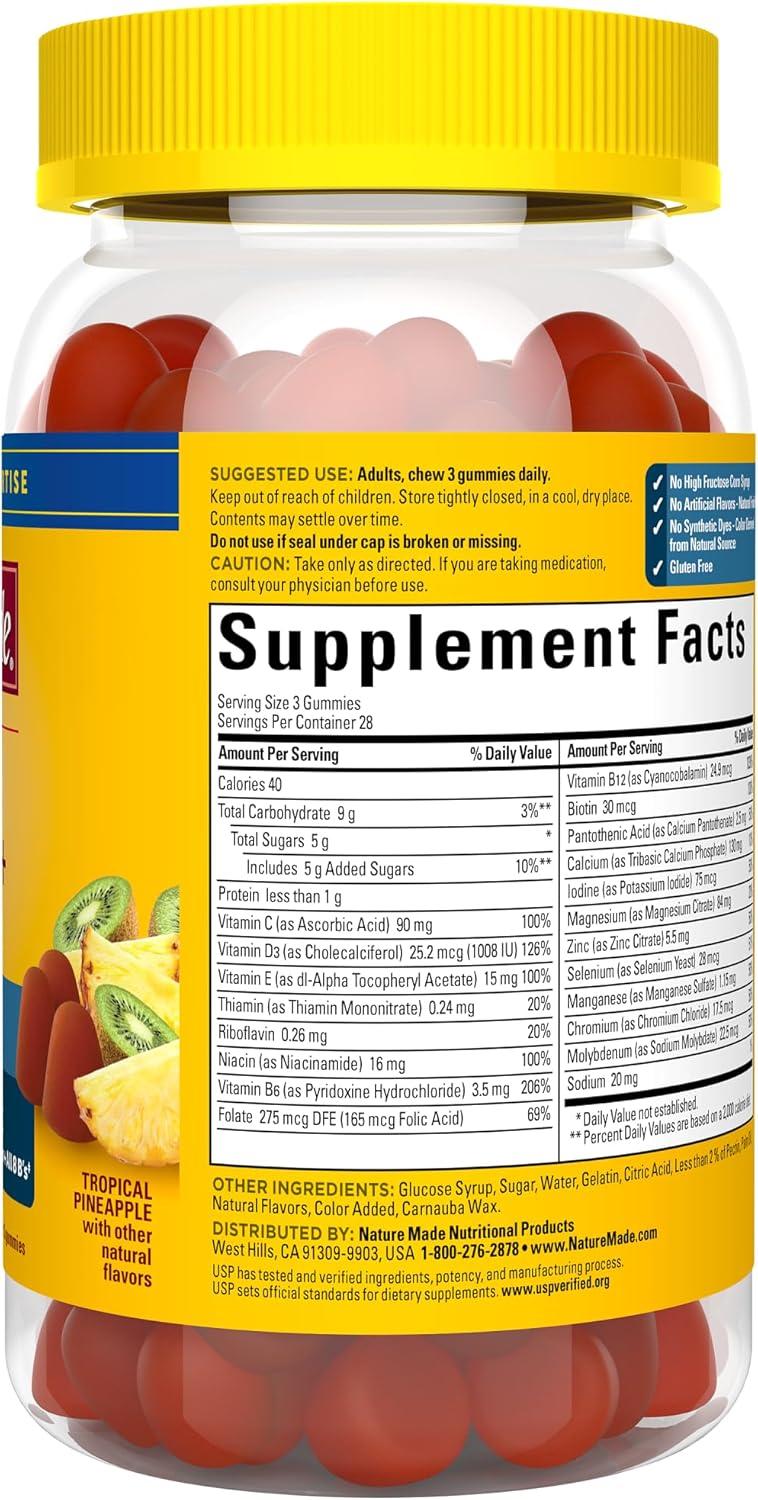 image:imageNature Made Advanced Multivitamin Gummies 50 for Him Mens Multivitamins Gummies with Magnesium Citrate Vitamin D3 Zinc All 8 B Vitamins 84 Multi Vitamins 28 Day Supply84 Count Pack of 2