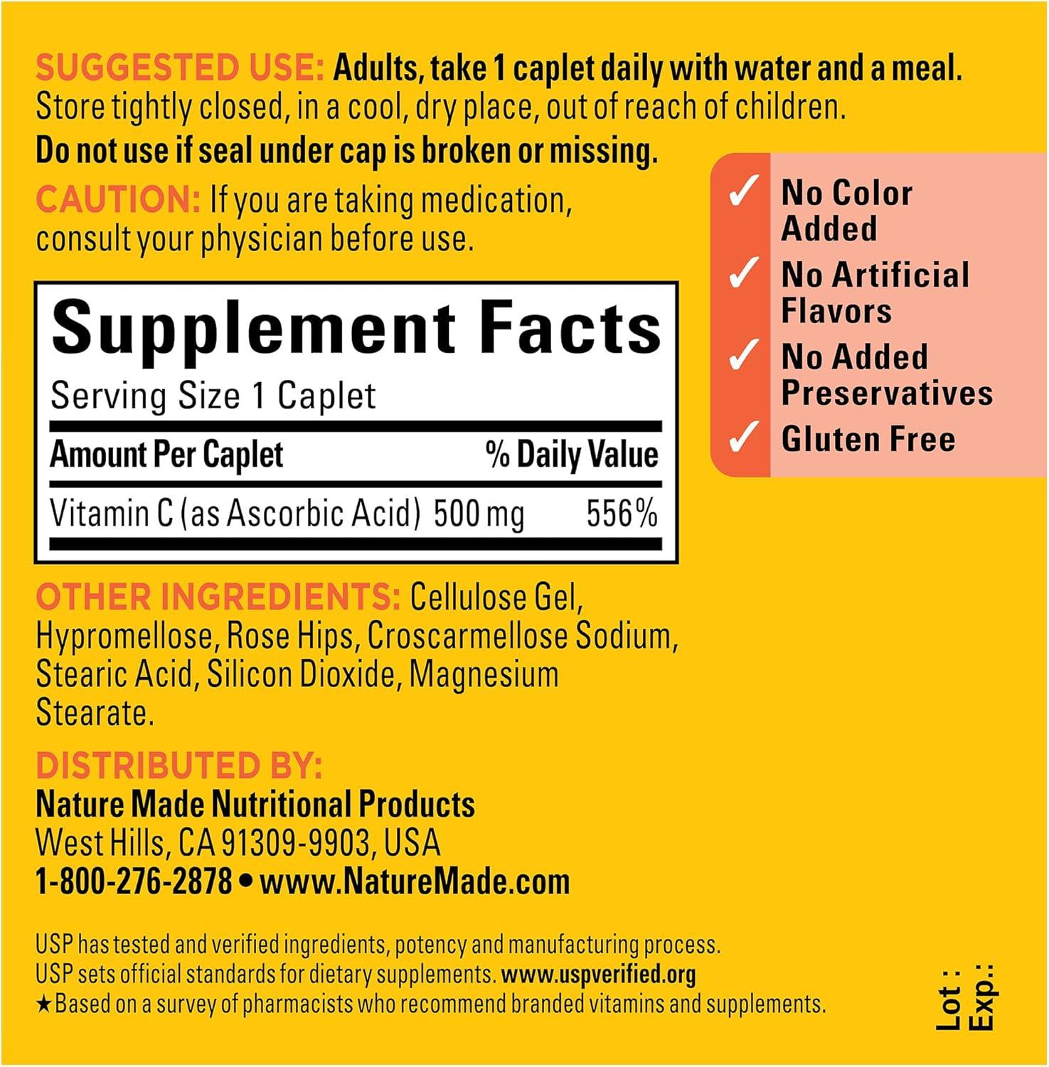 image:imageNature Made Chewable Vitamin C 500 mg Dietary Vitamin C Supplement for Immune Support 150 Tablets 150 Day SupplyUnflavored