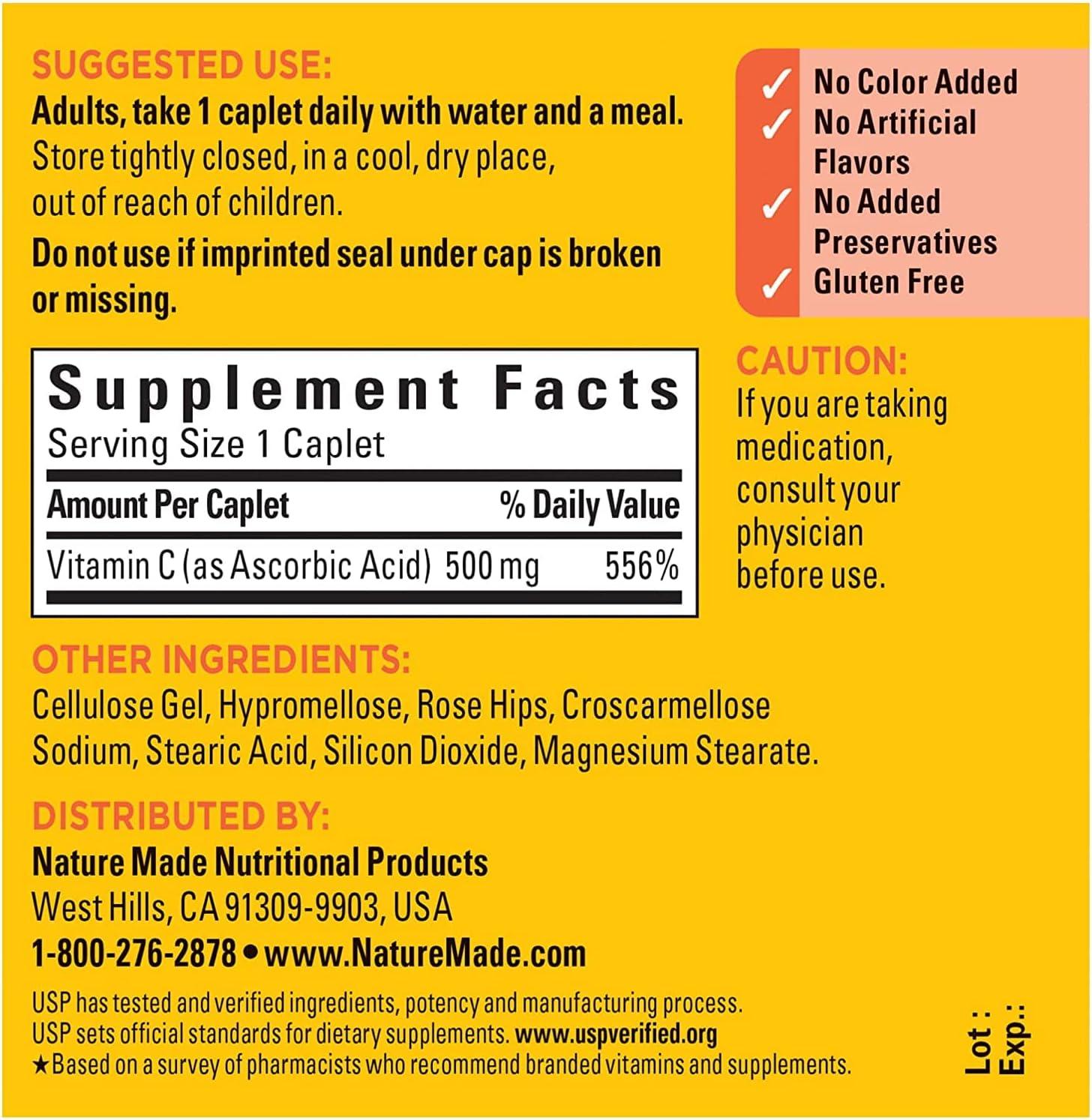 image:imageNature Made Chewable Vitamin C 500 mg Dietary Vitamin C Supplement for Immune Support 150 Tablets 150 Day SupplyUnflavored