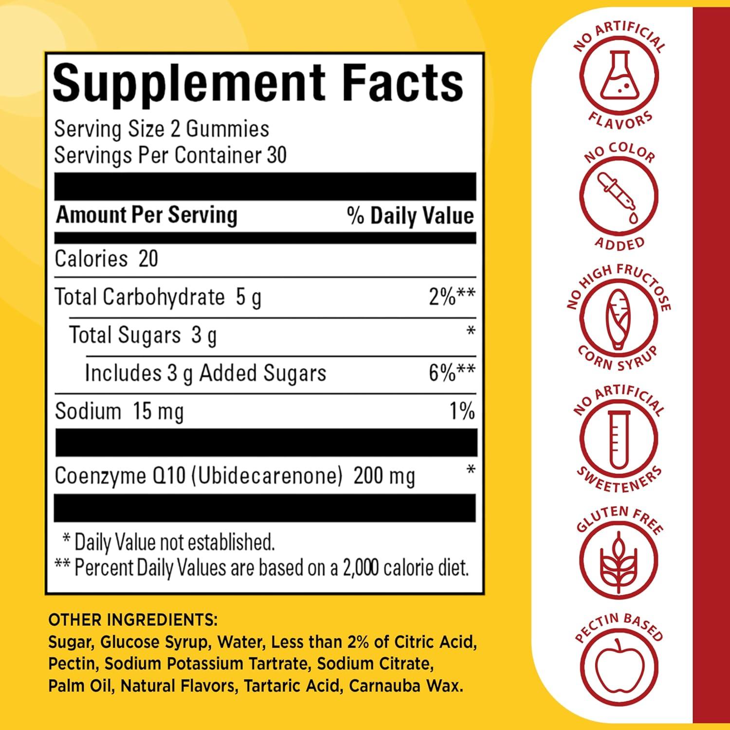 image:imageNature Made CoQ10 200Mmg Per Serving Gummies Heart amp Energy Support 60 CoQ10 Gummies 30 Day Supply