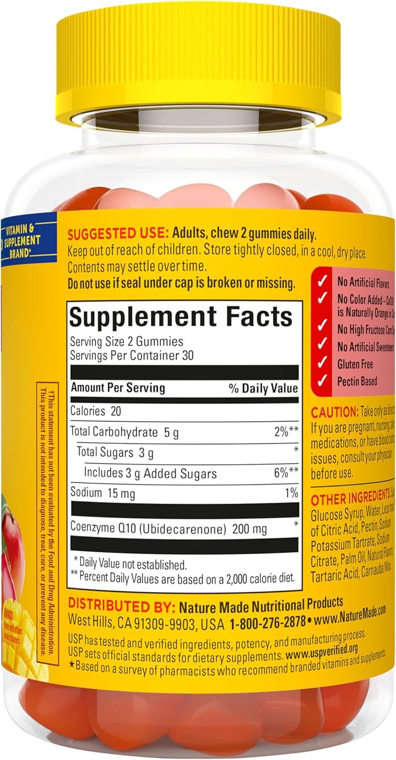 image:imageNature Made CoQ10 200Mmg Per Serving Gummies Heart amp Energy Support 60 CoQ10 Gummies 30 Day Supply