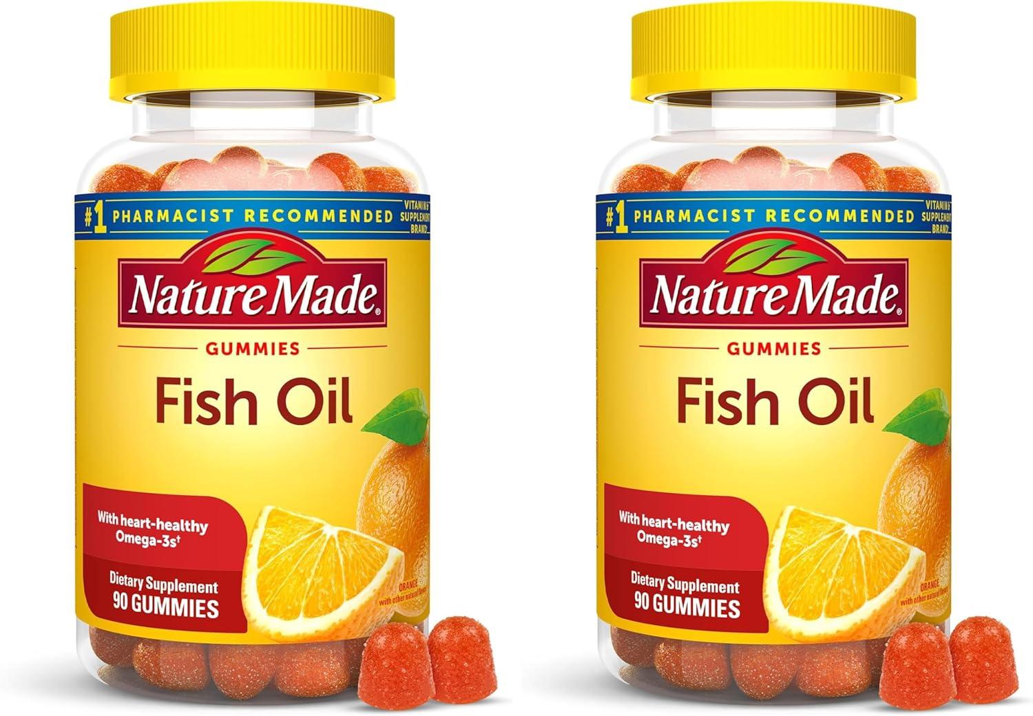 image:imageNature Made Fish Oil Omega 3 Gummies Omega 3 Fish Oil Supplements Healthy Heart Support 90 Gummies 45 Day SupplyOrange
