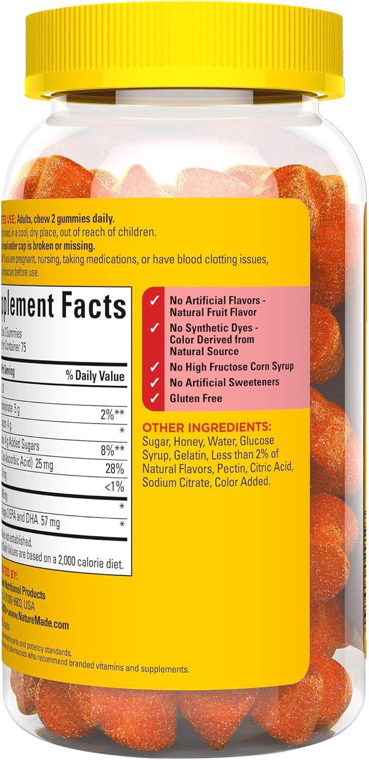 image:imageNature Made Fish Oil Omega 3 Gummies Omega 3 Fish Oil Supplements Healthy Heart Support 90 Gummies 45 Day SupplyOrange
