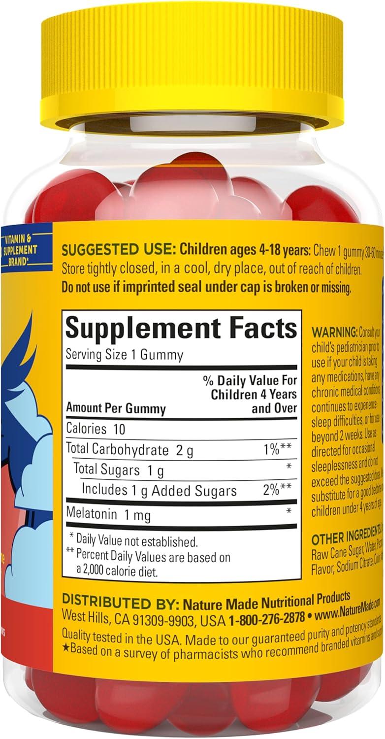 image:imageNature Made Kids First Sleep Melatonin Gummies 100 DrugFree Sleep Aid Kids Sleep Gummies for Restful Sleep 45 Count45 Count Pack of 1
