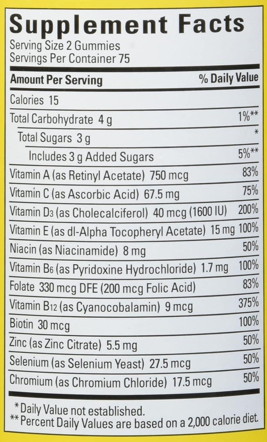 image:imageNature Made Multi for Him Mens Multivitamins Gummies Energy Metabolism Support Multivitamin for Men 150 Gummy Vitamins and Minerals 75 Day Supply150 Count Pack of 2