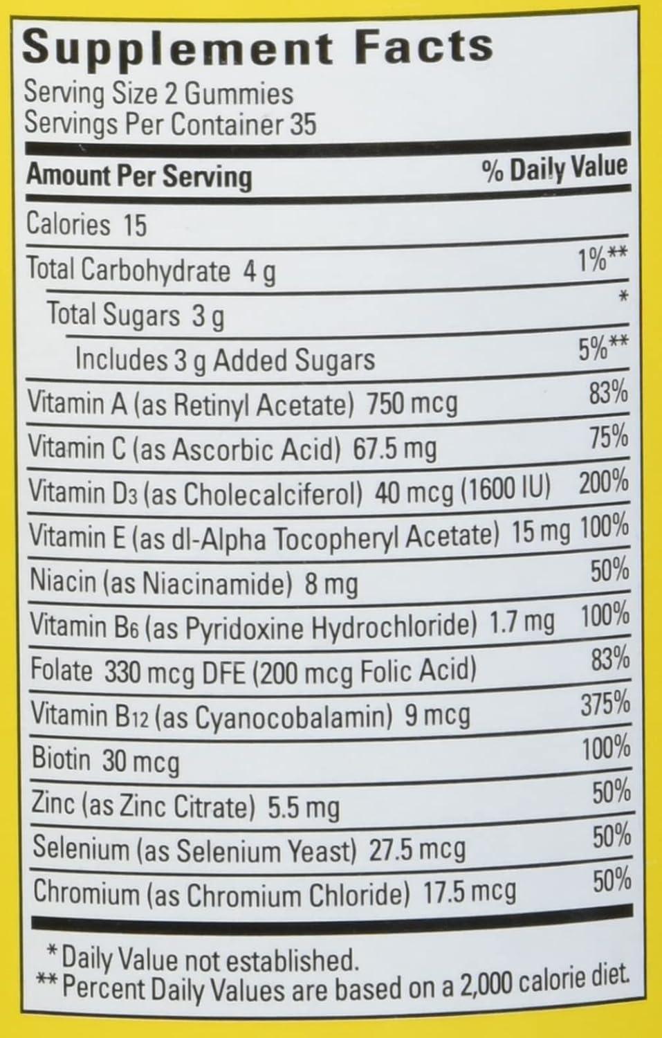 image:imageNature Made Multi for Him Mens Multivitamins Gummies Energy Metabolism Support Multivitamin for Men 70 Gummy Vitamins and Minerals 35 Day SupplyCherry and Mixed Berry