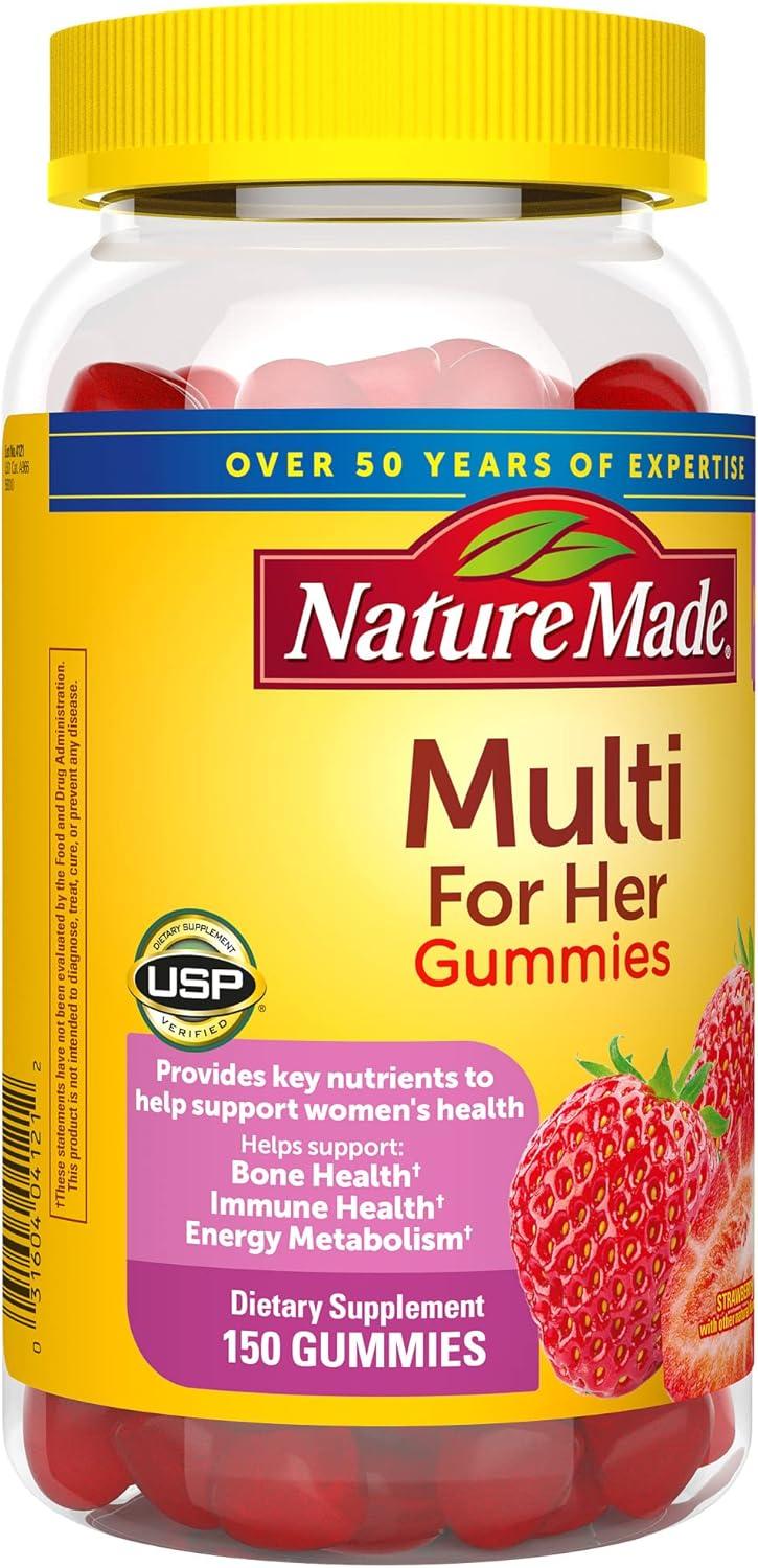 image:imageNature Made Multivitamin For Women Womens Gummy Multivitamins for Daily Nutritional Support 150 Multi Vitamin Gummies 75 Day SupplyStrawberry
