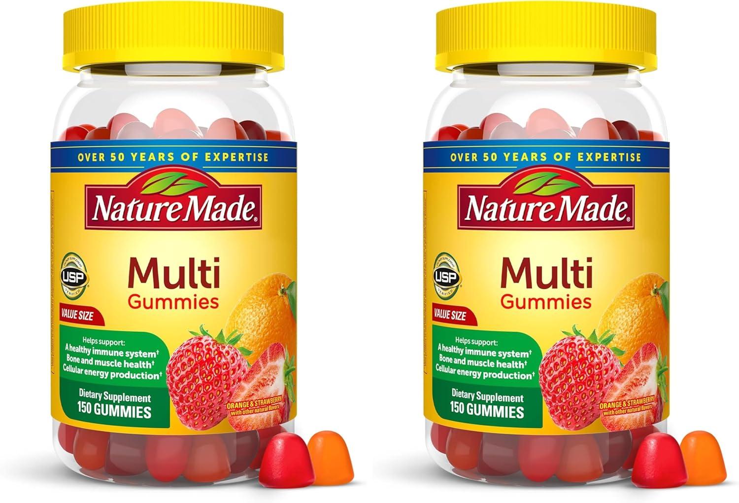 image:imageNature Made Multivitamin Gummies Mens amp Womens Gummy Vitamins amp Minerals Adult Multivitamin Gummy Daily Nutritional Support 150 Vitamin Gummies 75 Day SupplyOrange and Strawberry