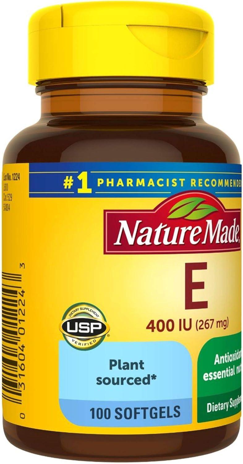 image:imageNature Made Plant Sourced Vitamin E 267 mg 400 IU dAlpha Softgels 100 Count for Antioxidant Support Pack of 3100 Count Pack of 3