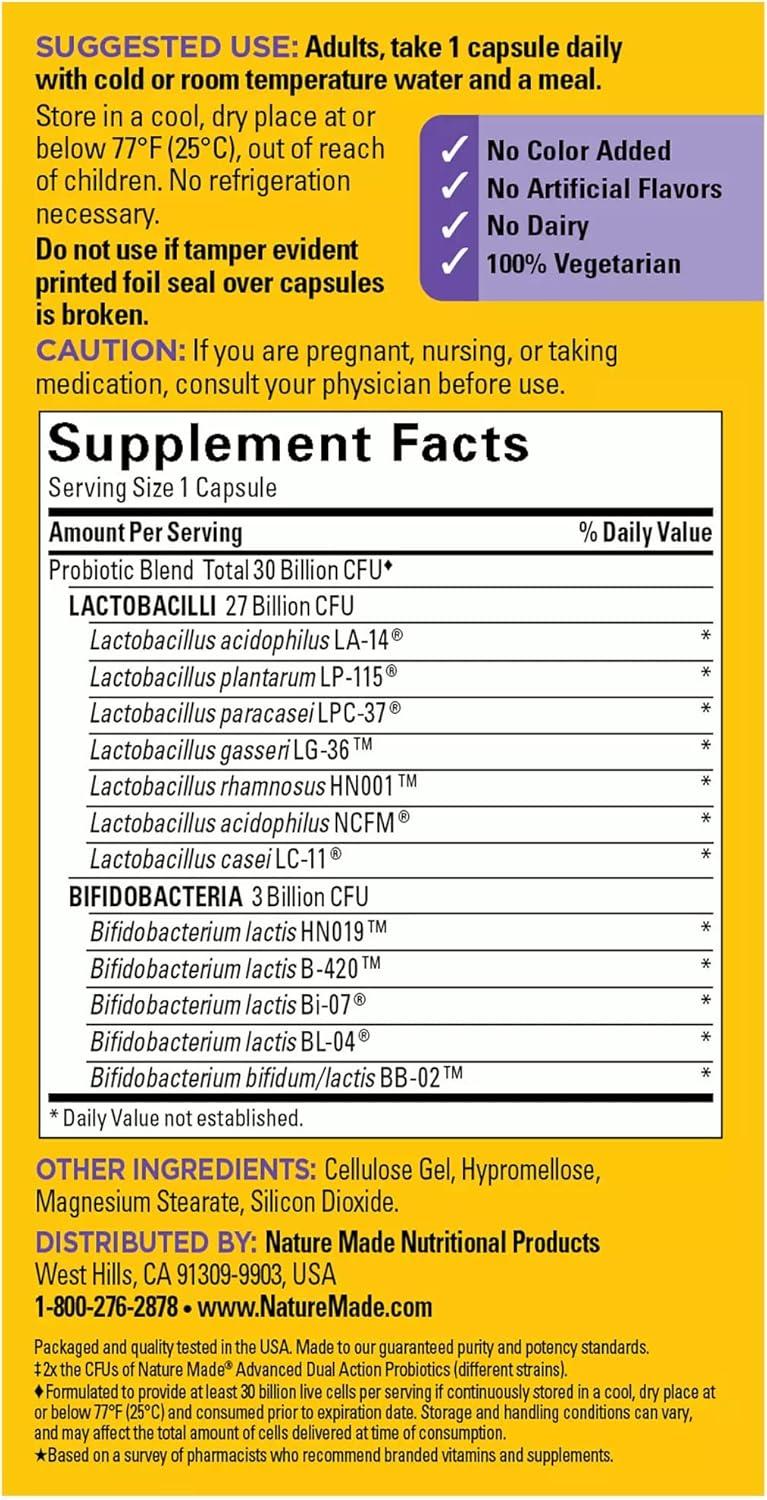 image:imageNature Made Probiotics Extra Strength Dosage Probiotics for Women and Men 8 Billion CFU per 2 Gummies 42 Probiotic Gummies 21 Day SupplyUnflavored