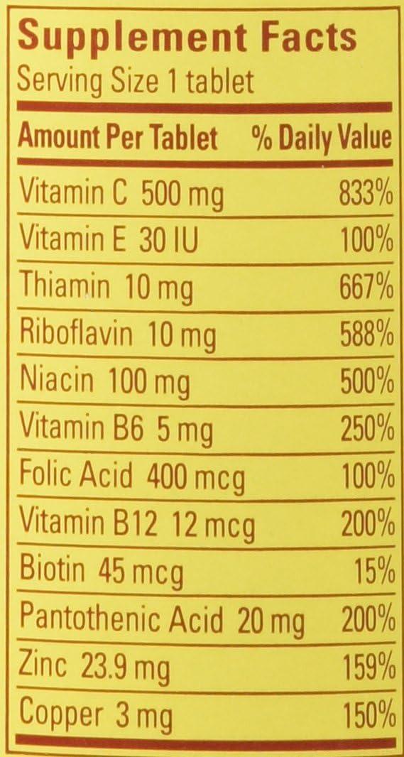 image:imageNature Made Stress B Complex with Vitamin C and Zinc B Complex Vitamins for Women and Men Immune Support 75 Tablets 75 Day SupplyUnflavored