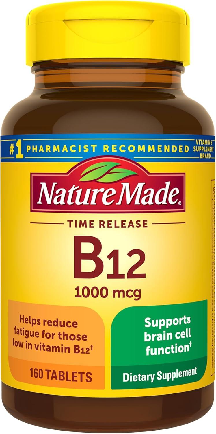 image:imageNature Made Vitamin B12 1000 mcg B12 Vitamins Dietary Supplement for Energy Metabolism Support 75 Time Release Tablets 75 Day SupplyUnflavored