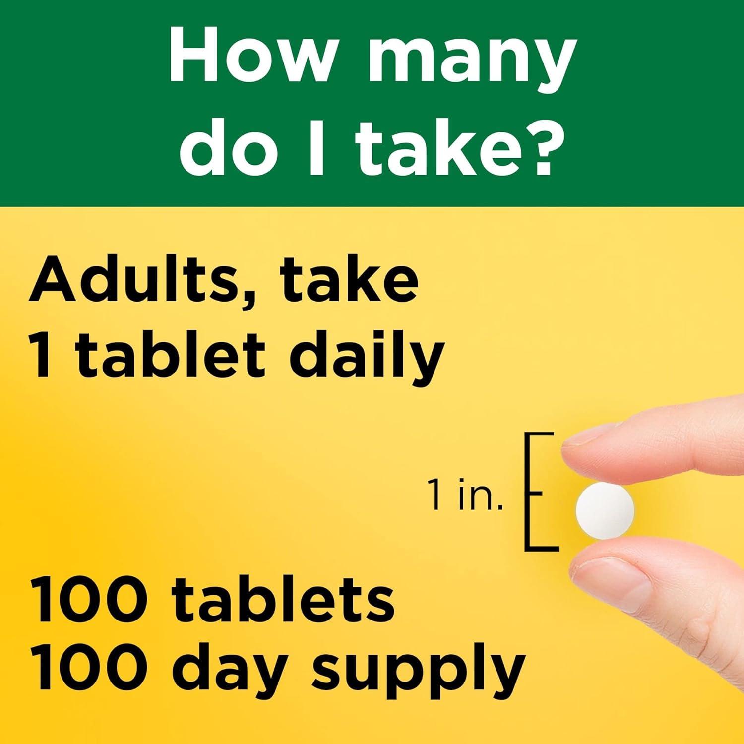 image:imageNature Made Vitamin D3 1000 IU 25 mcg Vitamin D Supplement for Bone Teeth Muscle and Immune Health Support 100 Tablets 100 Day Supply