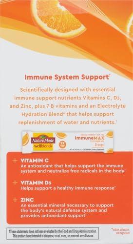 image:imageNature Made Wellblends ImmuneMAX Fizzy Drink Mix Vitamin C 2000mg with Zinc 20 mg Vitamin D3 1000 IU 25 mcg plus Seven B Vitamins and Electrolyte Hydration Blend 30 Stick Packs188 Pound Pack of 2