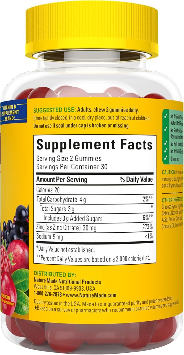 image:imageNature Made Zinc 30 mg Zinc Supplements for Men amp Women Dietary Supplement for Immune Health and Antioxidant Support 100 Tablets 100 Day Supply60 Count Pack of 1