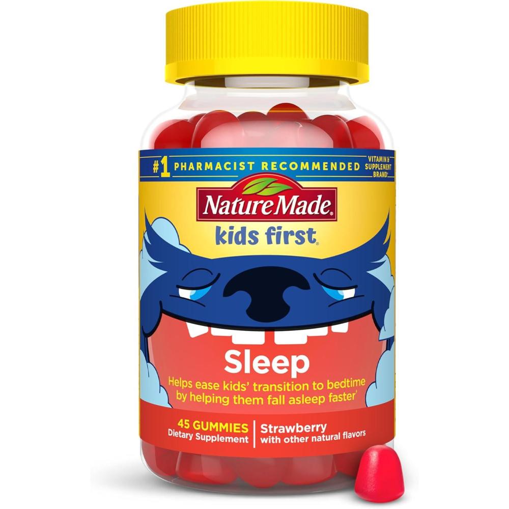 image:imageNature Made Kids First Sleep Melatonin Gummies 100 DrugFree Sleep Aid Kids Sleep Gummies for Restful Sleep 45 Count45 Count Pack of 1