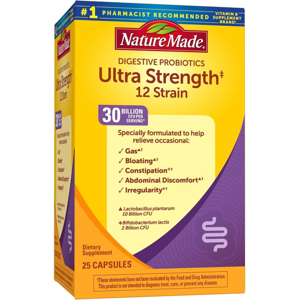 image:imageNature Made Probiotics Extra Strength Dosage Probiotics for Women and Men 8 Billion CFU per 2 Gummies 42 Probiotic Gummies 21 Day SupplyUnflavored