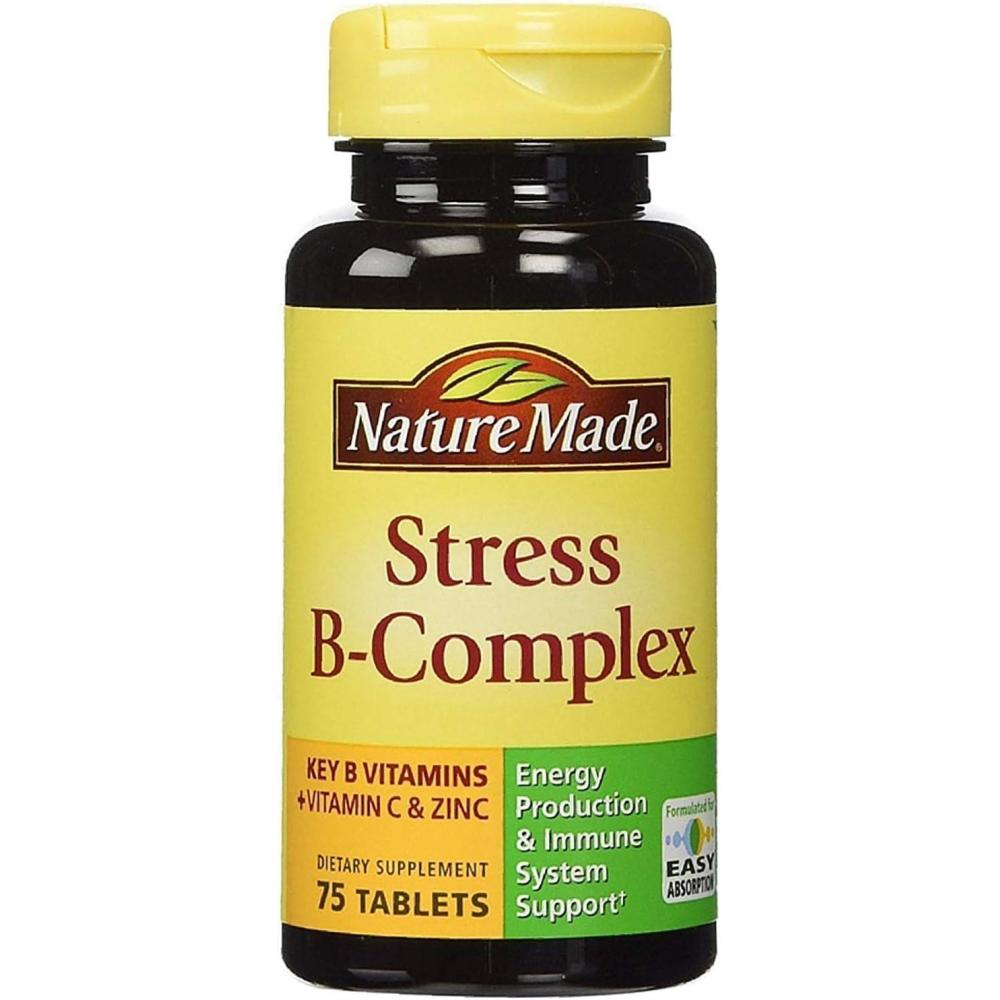 image:imageNature Made Stress B Complex with Vitamin C and Zinc B Complex Vitamins for Women and Men Immune Support 75 Tablets 75 Day SupplyNo Artificial Flavors