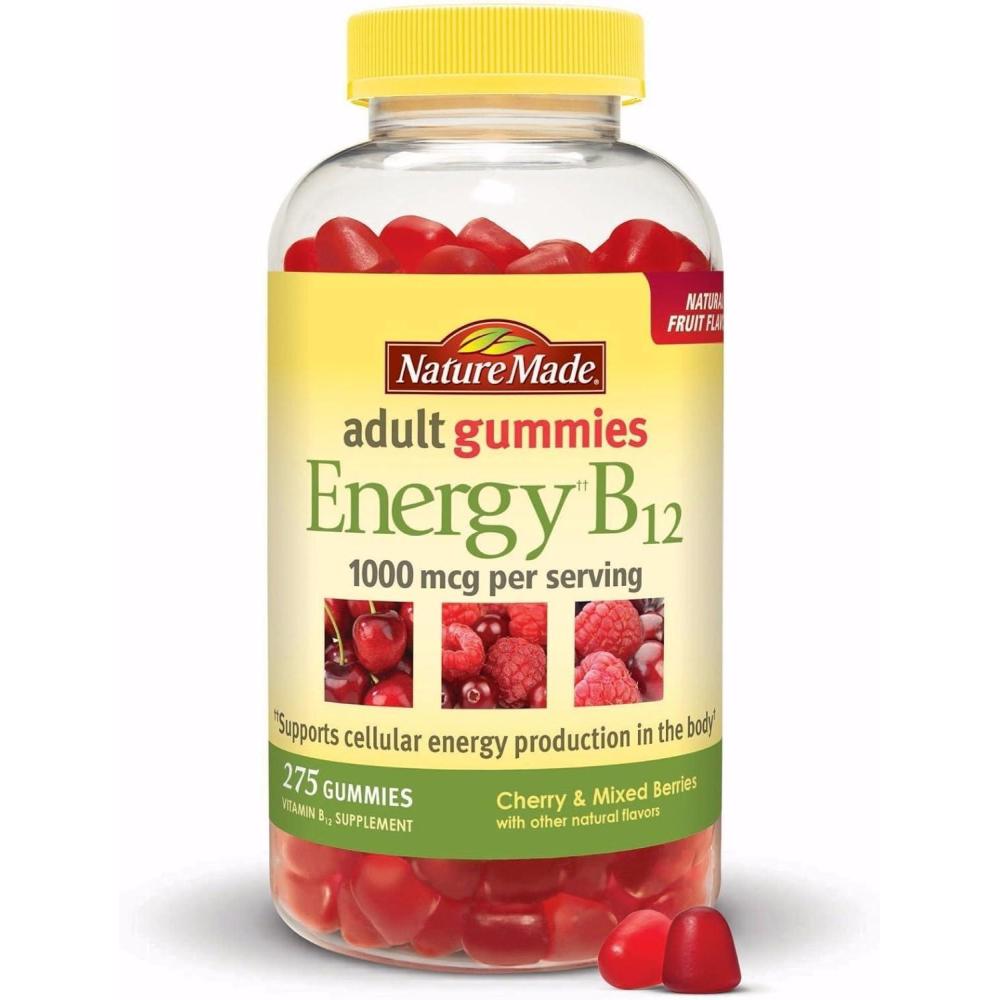 image:imageNature Made Vitamin B12 Gummies 1000 mcg per serving Dietary Supplement for Energy Metabolism Support B12 Vitamins 80 Gummy Vitamins 40 Day SupplyUnflavored