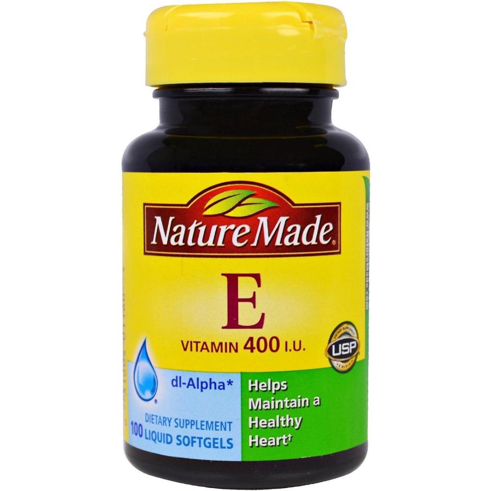 image:imageNature Made Vitamin E 180 mg 400 IU dlAlpha Dietary Supplement for Antioxidant Support 100 Softgels Pack of 3Unflavored