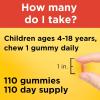 Nature Made Kids First Vitamin C Gummies for Kids, Dietary Supplement for Immune Support, 110 Gummies, 110 Day Supply(No Artificial Sweeteners)