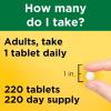 Nature Made Vitamin D3 2000 IU (50 mcg), Vitamin D Supplement for Bone, Teeth, Muscle and Immune Health Support, 220 Tablets, 220 Day Supply