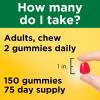 Nature Made Vitamin D3 2000 IU Per Serving Gummies, Bone, Teeth, Muscle and Immune Health Support, 75 Day Supply, 150 Vitamin D Gummies for Adults(Mango)