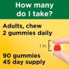 Nature Made Vitamin D3 2000 IU Per Serving Gummies, Bone, Teeth, Muscle and Immune Health Support, 75 Day Supply, 150 Vitamin D Gummies for Adults(Strawberry  Peach  Mango)