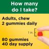 Nature Made Vitamin D3 5000 IU Per Serving Gummies Extra Strength, Bone and Immune Health Support, 80 Vitamin D Gummies for Adults, 40 Day Supply(Strawberry  Peach  Mango)
