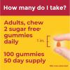 Nature Made Zero Sugar Vitamin C Gummies 250 mg Per Serving, Immune & Antioxidant Support, Aspartame Free, 100 Sugar Free Vitamin C Gummies, 50 Day Supply