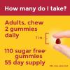 Nature Made Zero Sugar Vitamin D3 Gummies 2000 IU (50 mcg) Per Serving, Bone & Immune Support, Aspartame Free, 110 Vitamin D Gummies, 55 Day Supply(110 Count (Pack of 1))