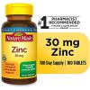Nature Made Zinc 30 mg, Zinc Supplements for Men & Women, Dietary Supplement for Immune Health and Antioxidant Support, 100 Tablets, 100 Day Supply(100 Count (Pack of 4))