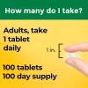 Vitamin D3, 100 Tablets, Vitamin D 2000 IU (50 mcg) Helps Support Immune Health, Strong Bones and Teeth, & Muscle Function, 250% of the Daily Value for Vitamin D in Only One Daily Tablet