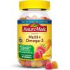 Nature Made Multivitamin + Omega-3, Multivitamin Gummies for Women and Men, Daily Nutritional Support, 80 Adult Gummy Vitamins & Minerals, 40 Day Supply(Strawberry  Orange  Lemon)