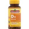 Nature Made Vitamin D3 5000 IU (125 mcg) Softgels, Extra Strength Vitamin D Supplement for Bone and Immune Health Support, 360 Count, 360 Day Supply(1 Count (Pack of 100))