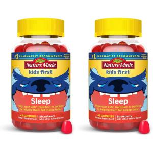 Nature Made Kids First Sleep Melatonin Gummies, 100% Drug-Free Sleep Aid, Kids Sleep Gummies for Restful Sleep, 45 Count(45 Count (Pack of 2))