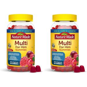 Nature Made Multi for Him, Mens Multivitamins Gummies, Energy Metabolism Support, Multivitamin for Men, 150 Gummy Vitamins and Minerals, 75 Day Supply(150 Count (Pack of 2))