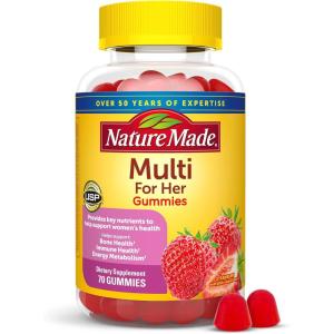 Nature Made Multivitamin For Women, Womens Gummy Multivitamins for Daily Nutritional Support, 150 Multi Vitamin Gummies, 75 Day Supply(Strawberry)