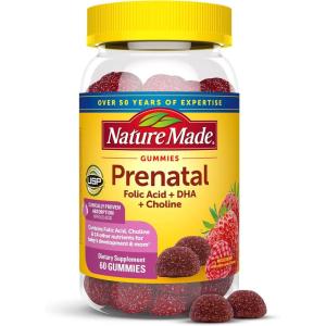 Nature Made Prenatal Gummies with DHA and Folic Acid, Prenatal Vitamins for Women for Daily Nutritional Support, 60 Gummies, 30 Day Supply(60 Count (Pack of 1))
