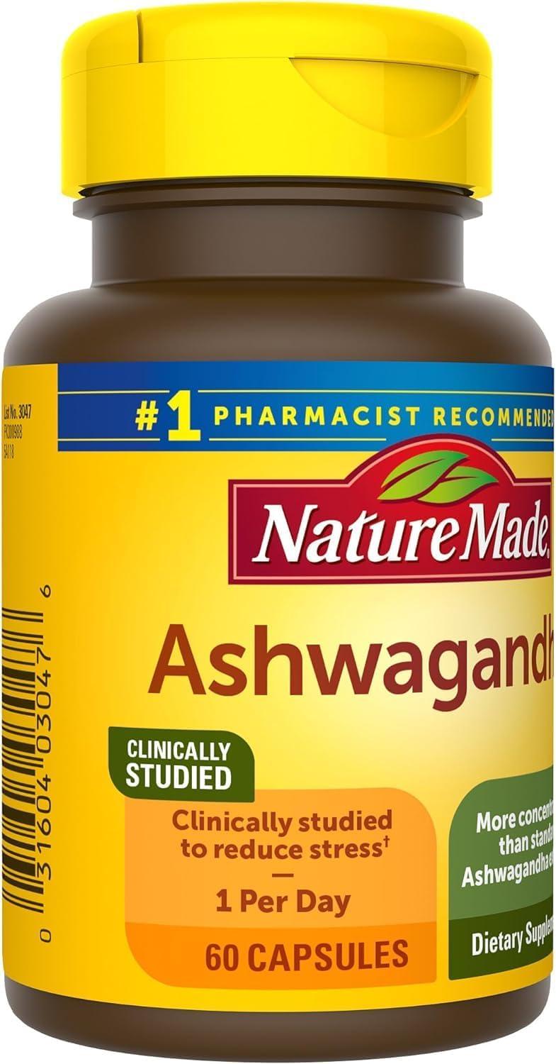 image:imageNature Made Ashwagandha Capsules 125mg for Stress Support Ashwagandha Supplements 60 Capsules 60 Day Supply60 Count Pack of 2
