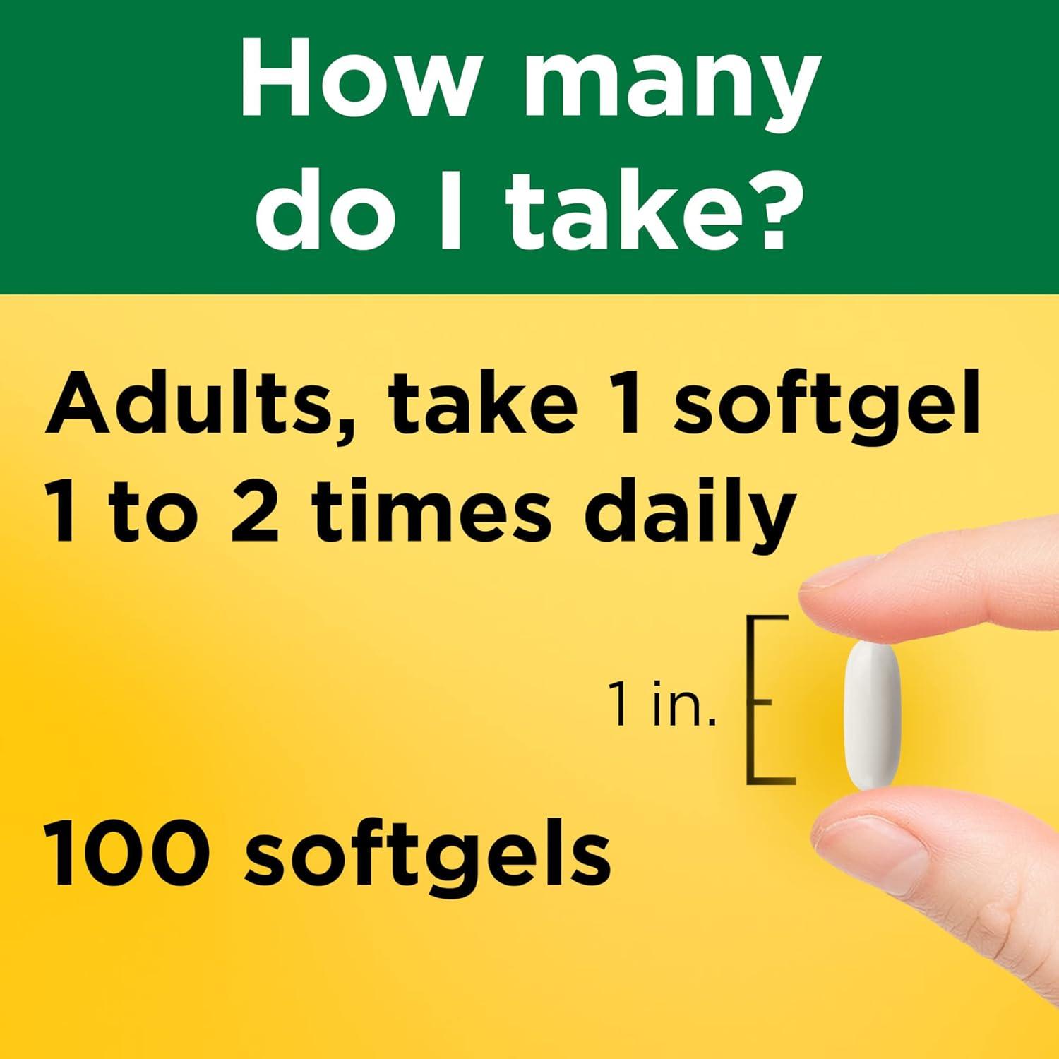 image:imageNature Made Calcium 600 mg with Vitamin D3 Dietary Calcium Supplement for Bone Support 100 Softgels