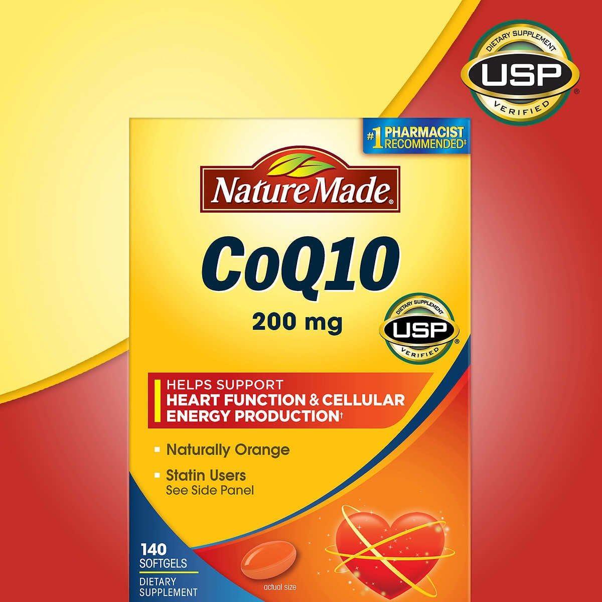 image:imageNature Made CoQ10 200mg Softgels Dietary Supplement for Heart Health Support 80 Softgels 80 Day SupplyOrange