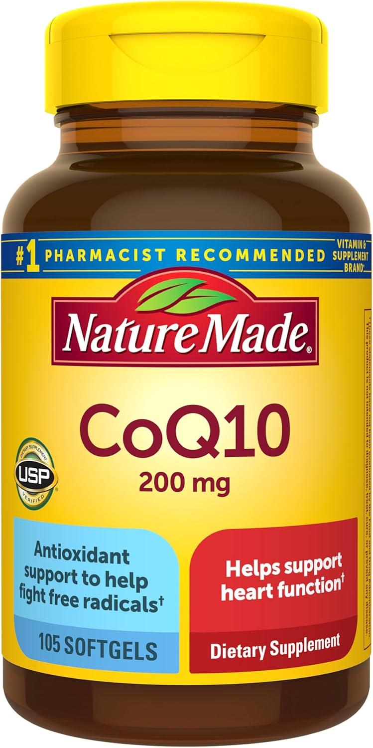 image:imageNature Made CoQ10 200mg Softgels Dietary Supplement for Heart Health Support 80 Softgels 80 Day SupplyUnflavored
