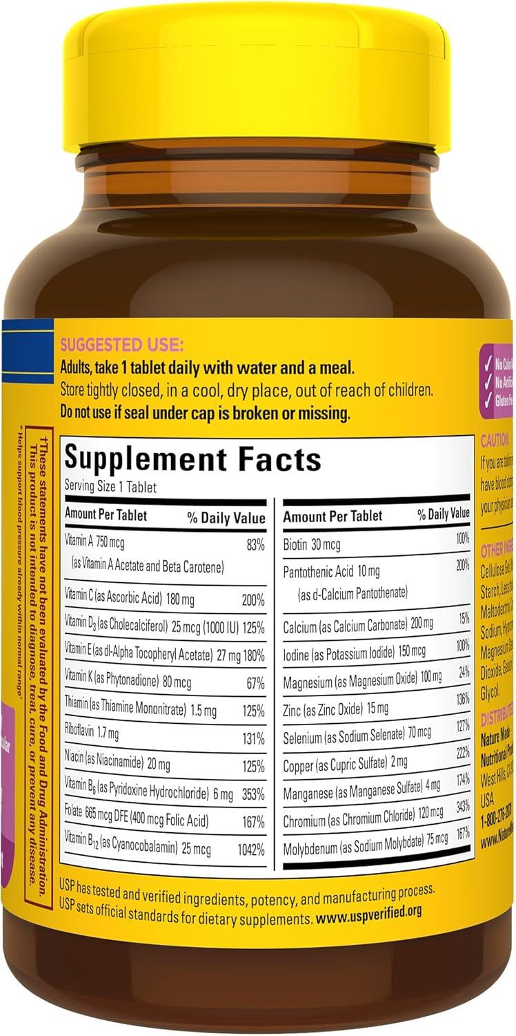 image:imageNature Made Multivitamin For Women 50 No Iron Multivitamins for Women 50 Plus Daily Nutritional Support Nature Made Multi Vitamins 90 Tablets 90 Day Supply90 Count Pack of 1