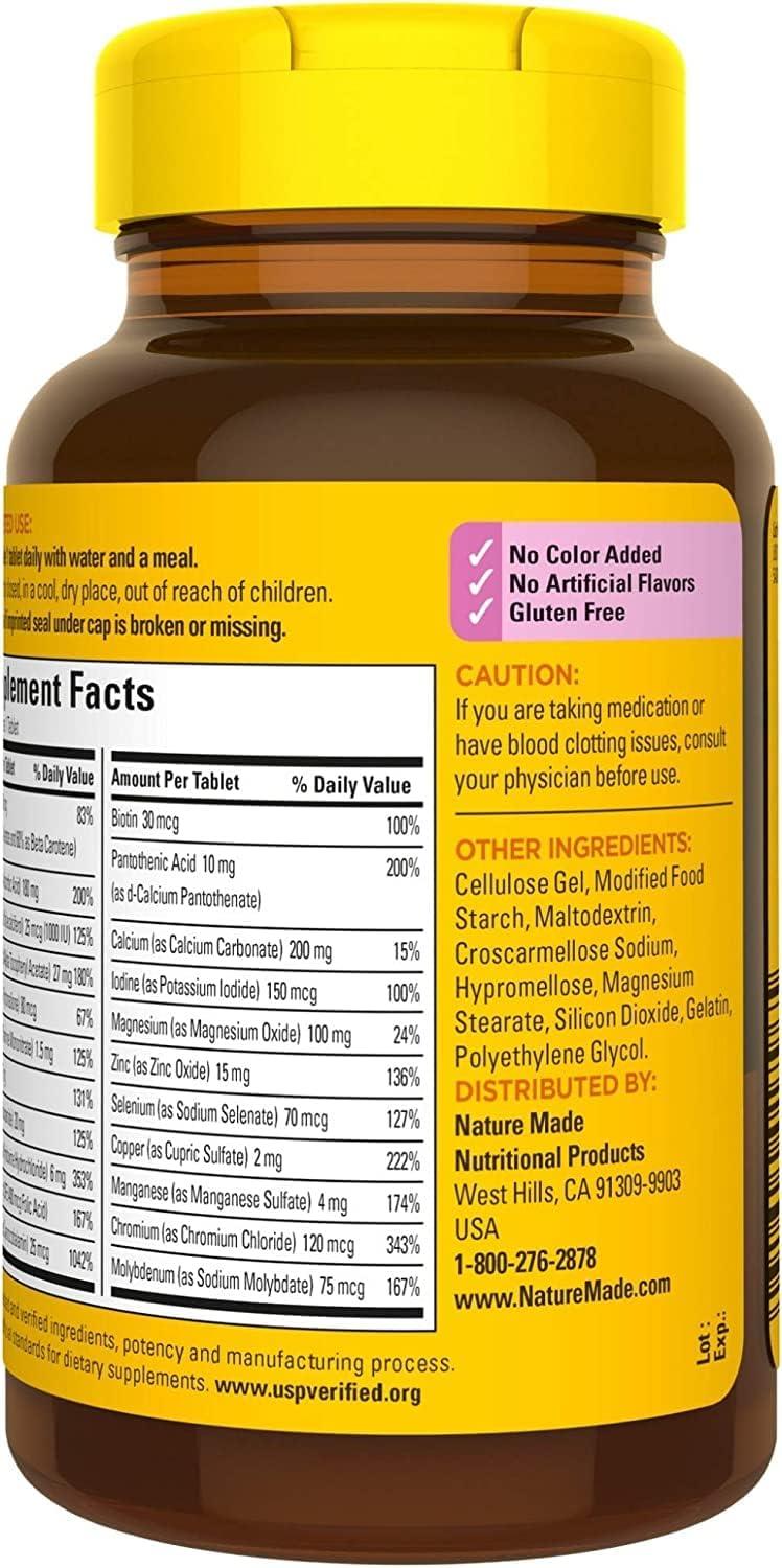 image:imageNature Made Multivitamin For Women 50 No Iron Multivitamins for Women 50 Plus Daily Nutritional Support Nature Made Multi Vitamins 90 Tablets 90 Day Supply90 Count Pack of 4
