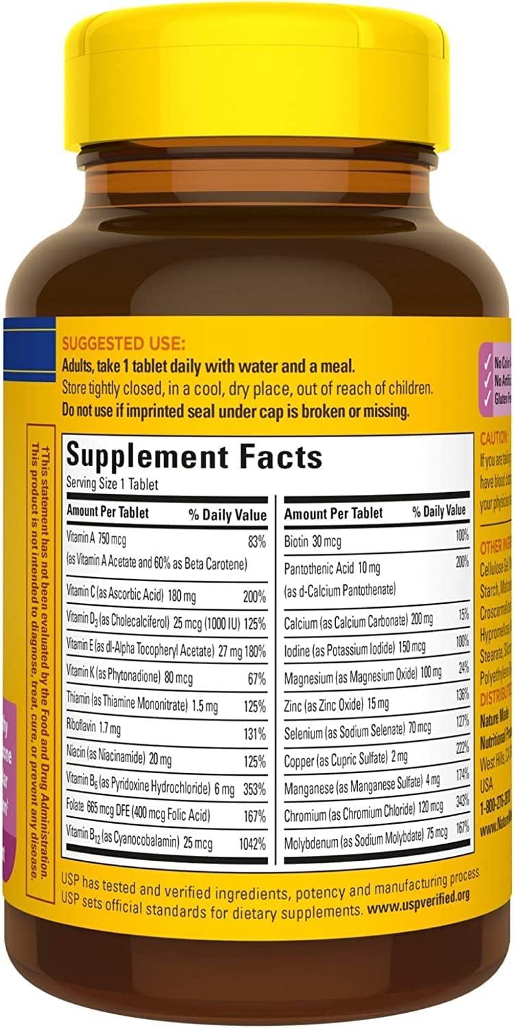 image:imageNature Made Multivitamin For Women 50 No Iron Multivitamins for Women 50 Plus Daily Nutritional Support Nature Made Multi Vitamins 90 Tablets 90 Day Supply90 Count Pack of 4