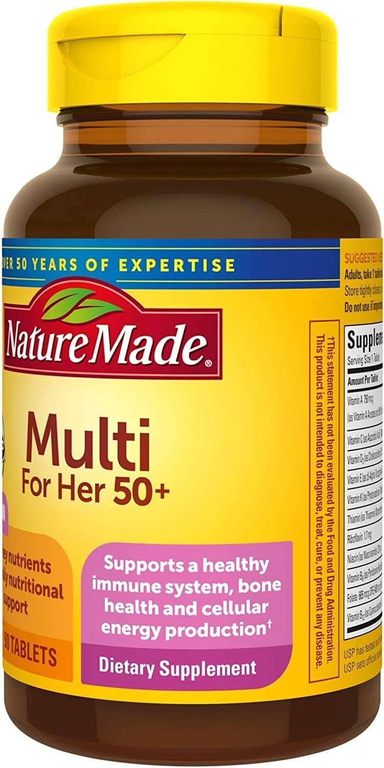 image:imageNature Made Multivitamin For Women 50 No Iron Multivitamins for Women 50 Plus Daily Nutritional Support Nature Made Multi Vitamins 90 Tablets 90 Day Supply90 Count Pack of 4