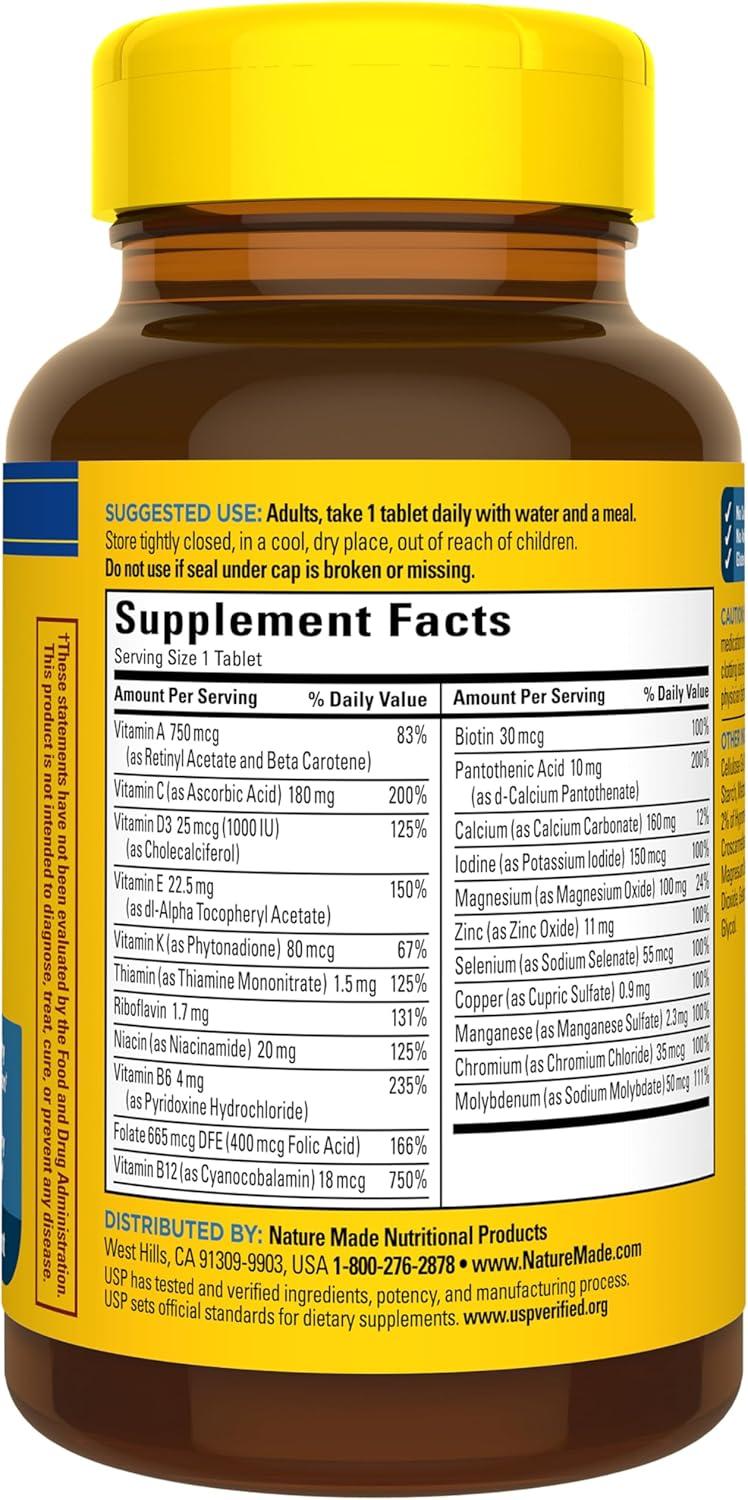 image:imageNature Made Multivitamin for Him Mens Multivitamins with No Iron Daily Nutritional Support Nature Made Multi Mens Vitamins amp Minerals 90 Tablets 90 Day Supply90 Count Pack of 1