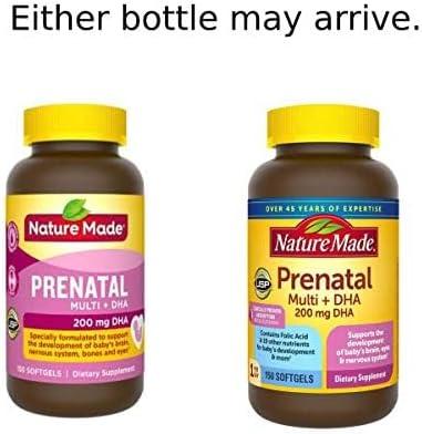image:imageNature Made Prenatal Vitamins for Women with Folic Acid DHA Prenatal Vitamin and Mineral Supplement for Daily Nutritional Support 60 Softgels 60 Day SupplyUnflavored